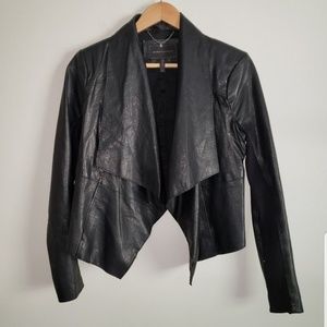 Black leather jacket